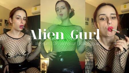 Smoking Hot on Fishnets and Latex | Alien Girl