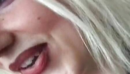 Superb French blonde sucks dick in the park