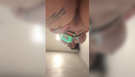 Naked in Public Bathroom Part 2