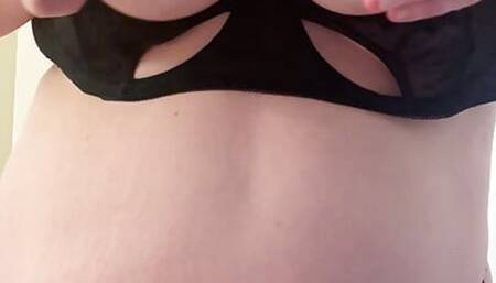 Rub ice on these swollen nips before I squirt milk!