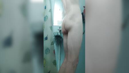 Taking a shower