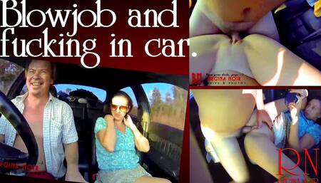 Young Slut Is Hitchhiking. Domination in Car, Blowjob and Fucking in Car