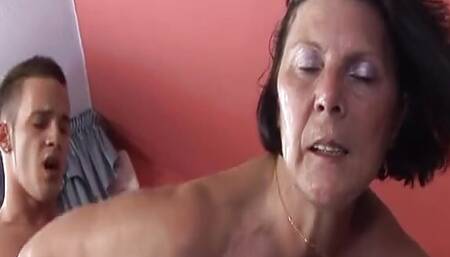 Horny German granny fucked by horny stud