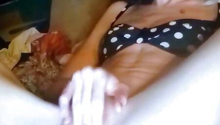 Little Lady with a Big Dildo