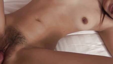Asian teen gets really wet and eats cum!