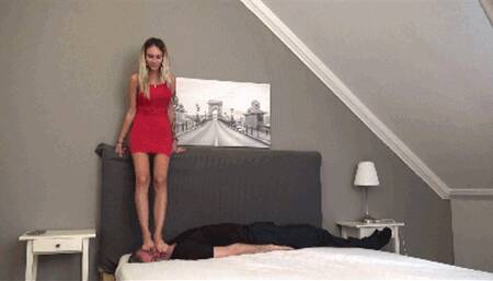 CECILIA - I want to destroy your face - EXTREME face and throatstanding, foot domination, BRUTAL face kicking (INSANE CLIP!)