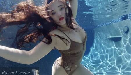 Underwater Pose Flow with Raven Lynette Wearing Skin Toned Bodysuit