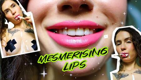 Mesmerizing melting creamy lips