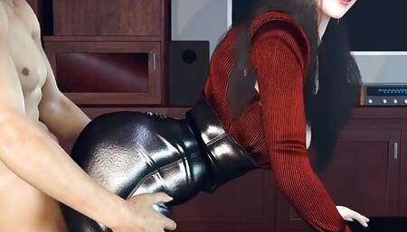 3D Hot Asian Slut with Big Boobs and Big Ass Got Her Wet Pussy Fucked so Hard