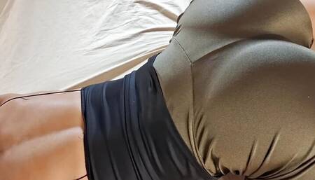 Ass worship in spandex shorts