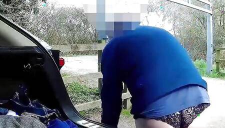 Changing into Cross Dress in car park