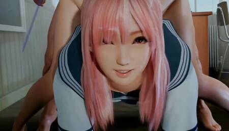 DOA Honoka Rough Fucking with Marie Rose Threesome Big Boobs Anime Girls