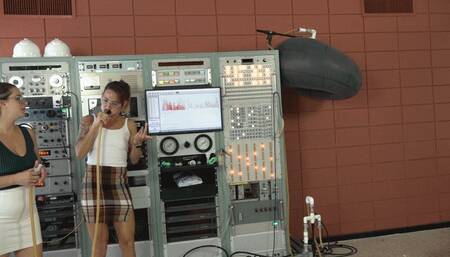 Indica and Mya Blow Up a Tire Inner Tube (MP4 - 720p)