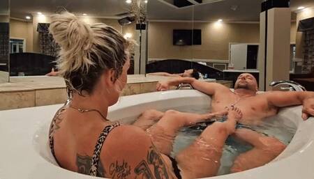 Sessions with Goddess Andi: Hot Tub play time gets even hotter!