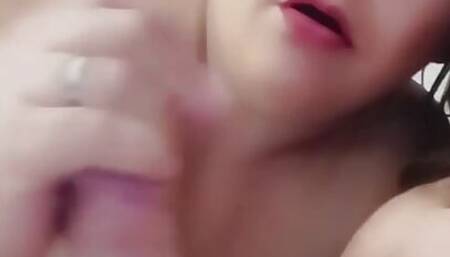 Sensual Blowjob to My Best Fan. Cum in Mouth.