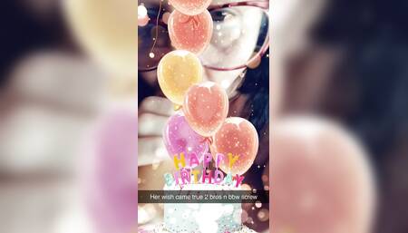 Her Birthday Wish Came True This BBW Fucked 2 Stepbrothers That Is