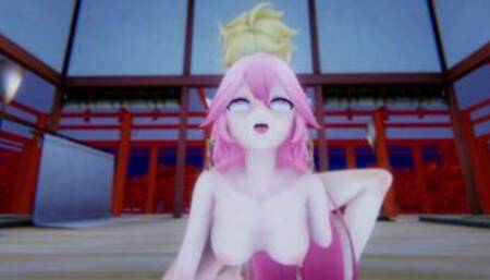 Yae Miko Genshin Impact 3D HENTAI Short Clips 4