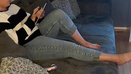 Masturbation while watching porn multiple orgasms satisfyer fingering wet on couch solo voice Time for me