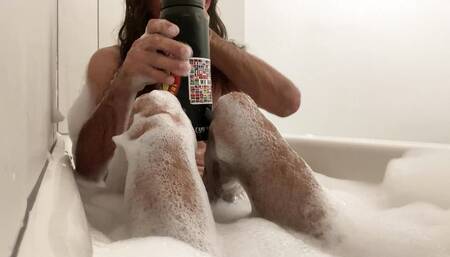 Playing with my Dick in the Bubble Bath until I CUM!