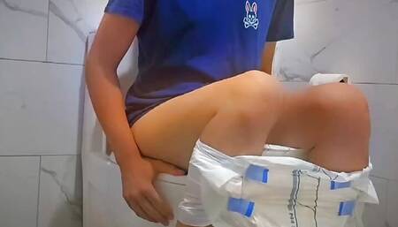 Emo Twink Messes Diaper While Dreaming