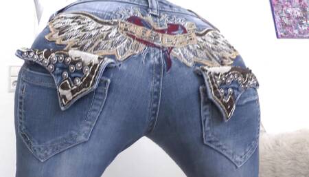 Pamper My Jeans Butt and Jerk off at the Same Time