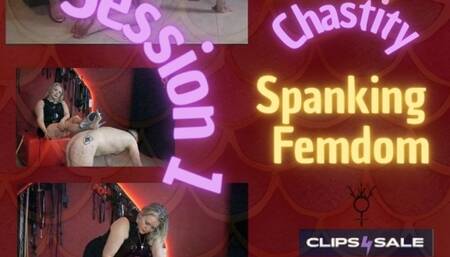 Double Dominatrix spanking session 1