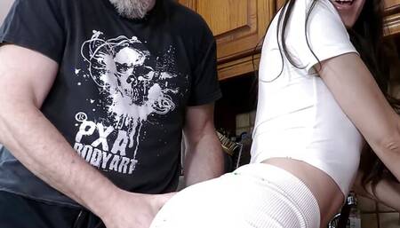 Fuck in the Kitchen with Delicious Little Spanish Brunette Briseida Myers