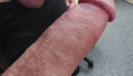 stroking cock at the mirror