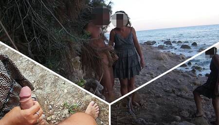 FLASHING my COCK in front of my STEPDAUGHTER in a PUBLIC BEACH and she HELPS me CUMSHOT fast in front of everyone - REAL RISKY