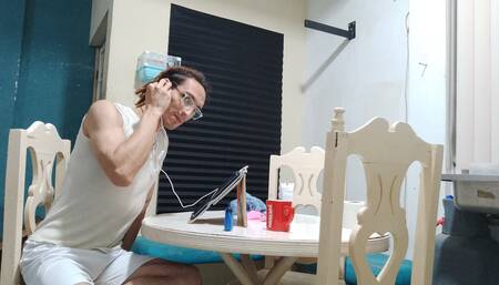 A porn model dilates ass and cock to watch porn by Rabaerre