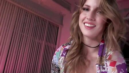 POV amateur busty babe gets fucked while talking dirty