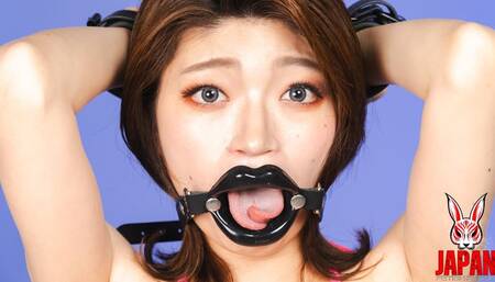 Haruno Ando Gagged, Cuffed and Drooling- BDSM (4K Video)