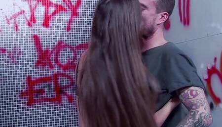 Leyla Morgan & Luke HotrodH lavatory fucking