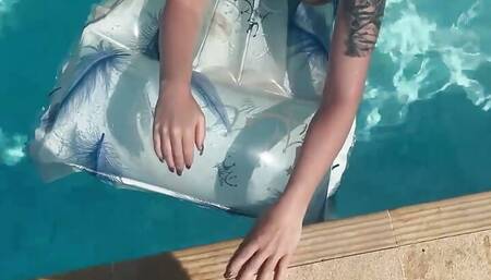 Emma Wolf is a horny cutie who fucks in the swimming pool - MyDirtyHobby