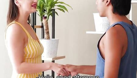 Cute MILF Seducing Young Boy with a Deepthroath