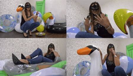Heels, claws, cigarettes and screwdriver destroy your inflatables (small version)