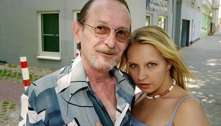 Sexy Blonde Sucking Old Cock