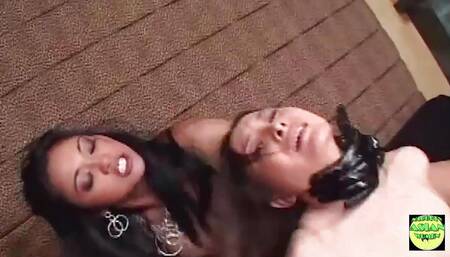 Super Pretty Asian Babes Lacy Tom and Mika Tan Have an Awesome Threesome with Lucky Guy