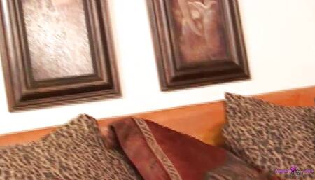 A Wonderful Skinny Bitch Got Her Ass Banged by a Black Dude on the Couch