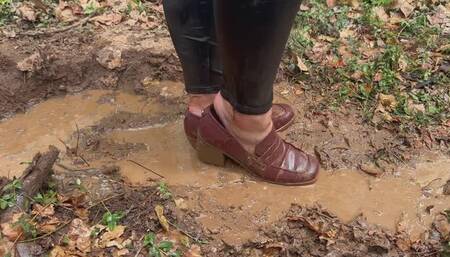 Loafers Muddy and Soaked!