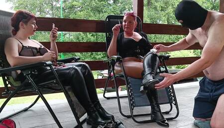 Mountain retreat part 10 - Andreea and BlackCat leather ignore