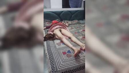 Slutty stepmom fucks her stepdaughter's husband during sleepover video