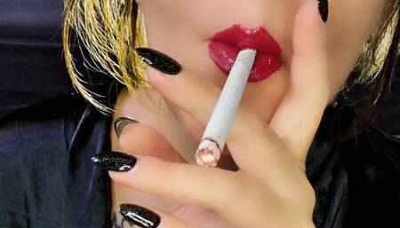 Strap-on and intense smoking