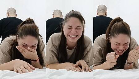 Stacy laughing too much (only face camera, not feet)