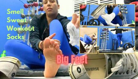 Now look at my huge feet and my sweaty socks