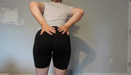 Ass Spreading in Biker Shorts