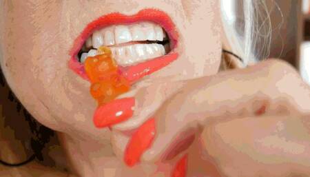 Biting and noisily swallowing WMV (1920x10800 FHD