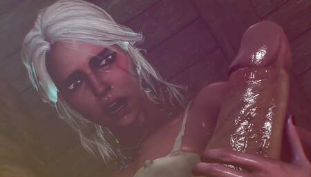 A Huge Ogre Fucks Ciri in the Mouth