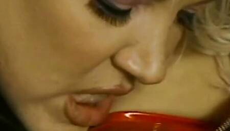 Two Horny Sluts in a Lesbian Dildo Dipping Hot Mess