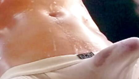 Remasturbated Wet White Undies Bulge Play and Cum